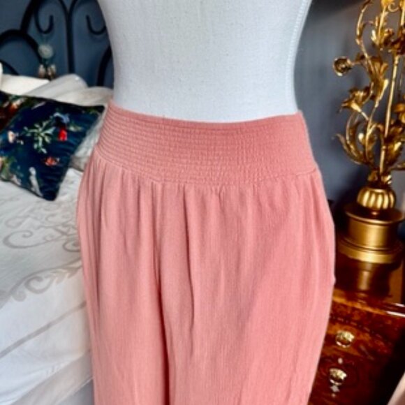 Salmon Pink Wide Leg Pants - Picture 4 of 11